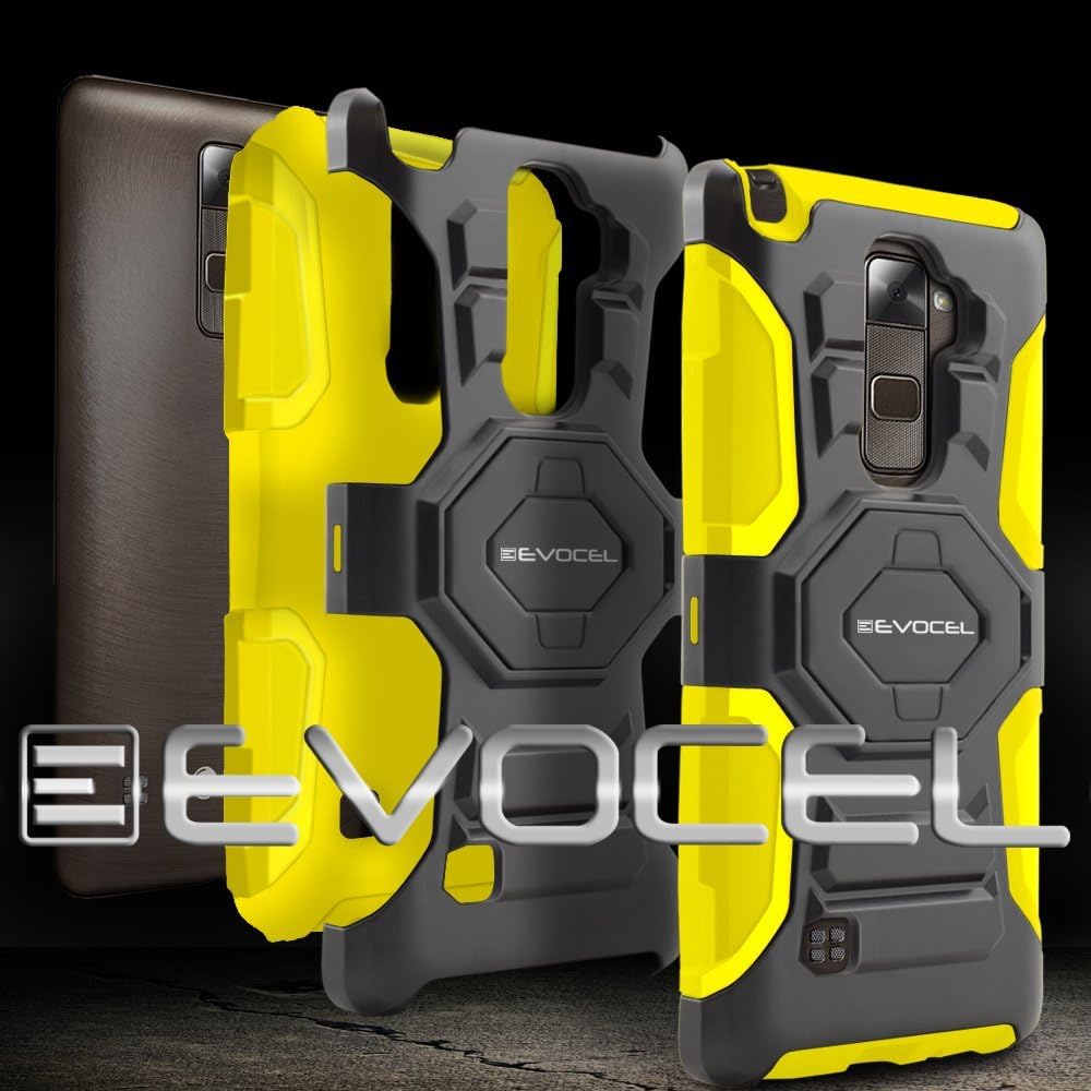 Evocel New Generation Series Phone Case Compatible with LG G Stylo 2 Plus (MS550) with Belt Clip Holster and Kickstand, Yellow