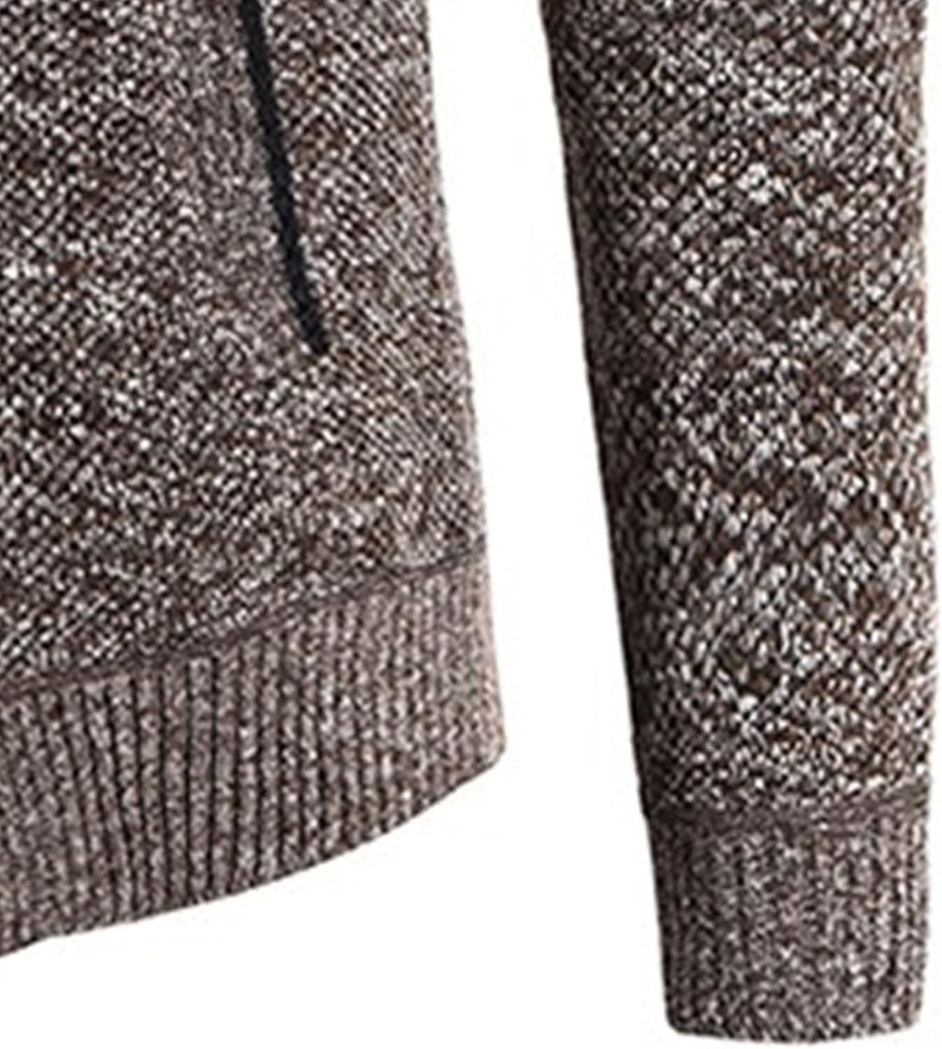 Cardigan Sweaters for Men Full Zip Fleece Lined Slim Fit Outwear Stand Collar Casual Knitted Sweater with Pockets