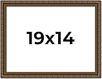 Vista 286 de Marco de fotos completo de madera dorada envejecida de 16 x 20 pulgadas con plexiglás acrílico UV, parte trasera de tablero de espuma y accesorios