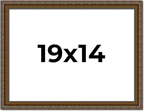 Miniatura 286 de Marco de fotos completo de madera dorada envejecida de 16 x 20 pulgadas con plexiglás acrílico UV, parte trasera de tablero de espuma y accesorios