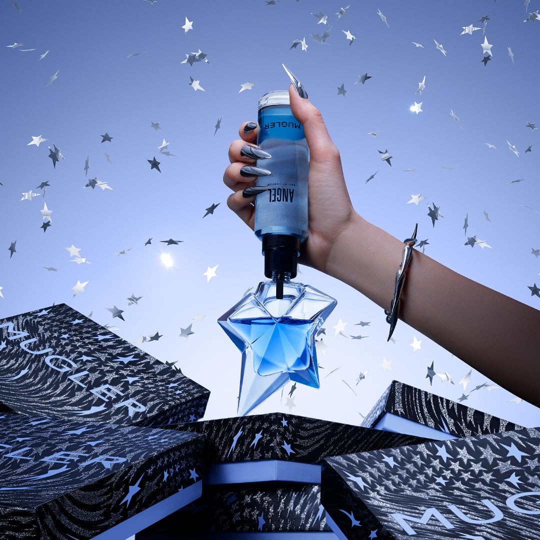 Mugler Angel Eau de Parfum - Women's Perfume Gift Set - Ambery & Woody - Fragrance, 1.6 Fl Oz, 1.6 Fl Oz Lotion, 1.6 Fl Oz Shower Gel, 0.33 Fl Oz Travel Size Perfume - Image 6