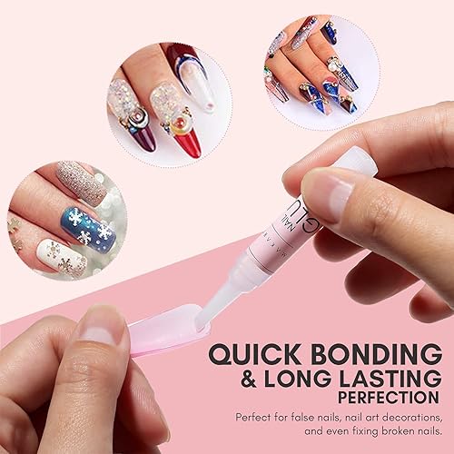 Miniatura 8 de Makartt Soporte de uñas acrílicas, soporte de práctica de uñas, puntas de uñas magnéticas, paquete de soportes de práctica, pegamento de uñas súper