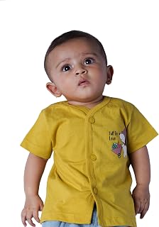 CocoBelle NYC Baby Girls Half Sleeve Printed Shirt Cotton (6months-12months) Yellow Price In India