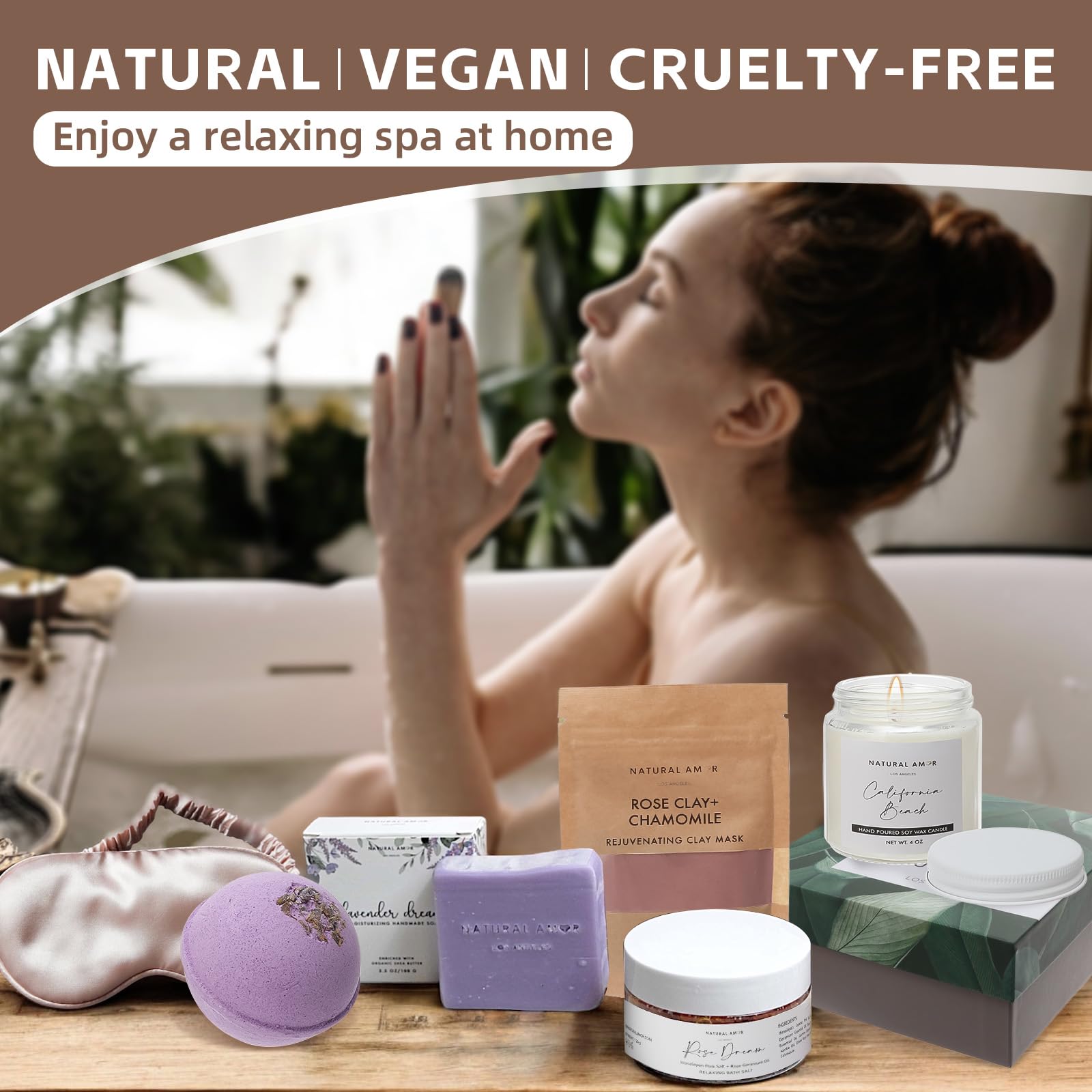 Amazon.com: Natural Amor Spa Gift Set for Women – 6-Piece Self
