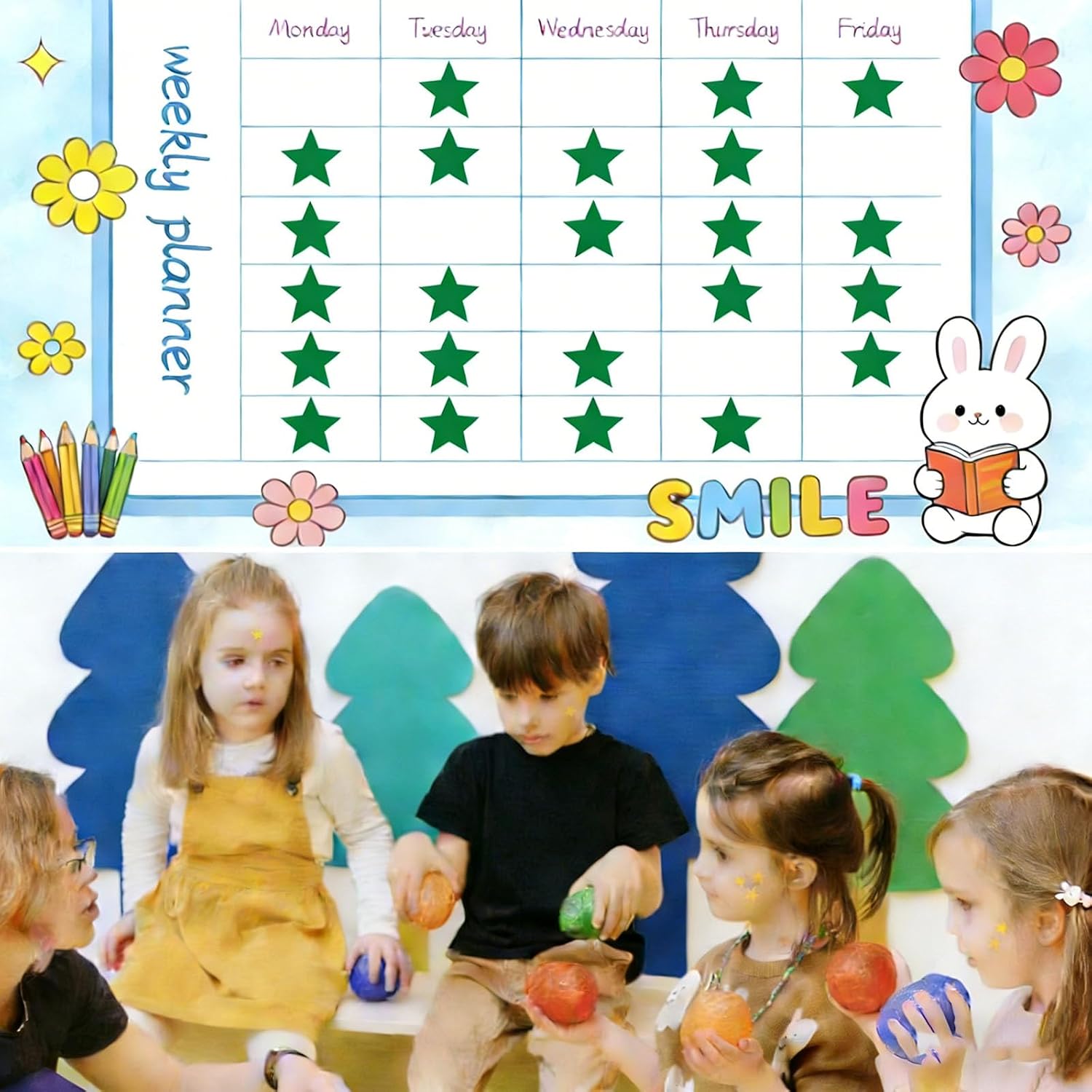 1200 PCS Holographic Star Stickers, 0.6" Sparkly Foil Reward Stickers for Kids, Behavior Chart Student Planner Stickers, Teacher Classroom Supplies for DIY Craft Decoration (Green)