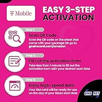 Vista 3 de T-Mobile Prepaid USA SIM Card (90 días) 5G/4G-LTE ilimitado de datos de alta velocidad/llamadas/textos () Tarjeta SIM prepagada para EE. UU. Uso