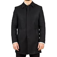 Mens Overcoat Classic Collar Wool Blend Classic Trench Coat Winter Jacket