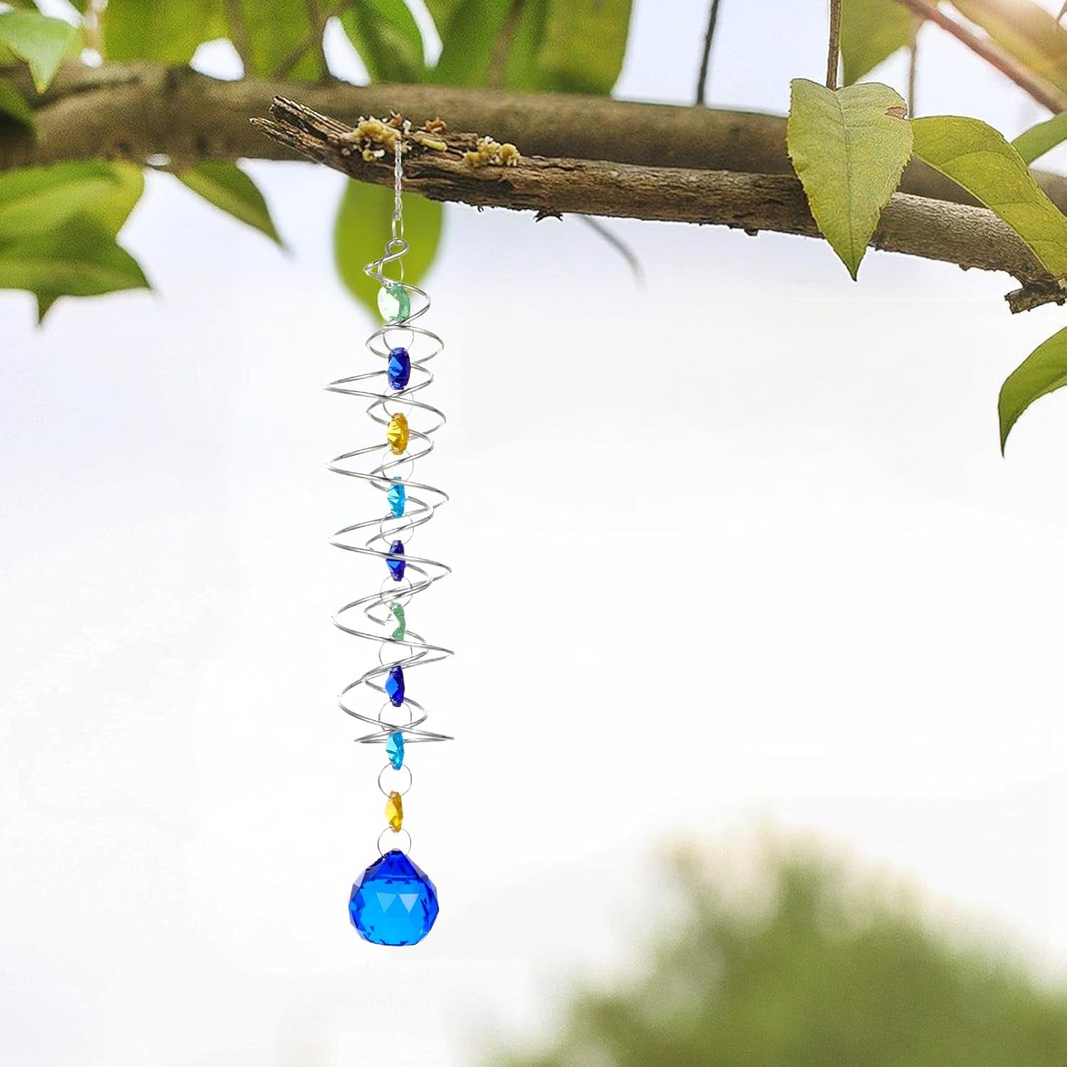 Sun Catchers for Windows, Crystal Suncatchers with Chakra Beads, Decorative Wind Spinner Tail Suncatcher for Indoor Home Outdoor Garden Decor Wedding Birthday Party Gifts for Girl Women Mom - Image 4