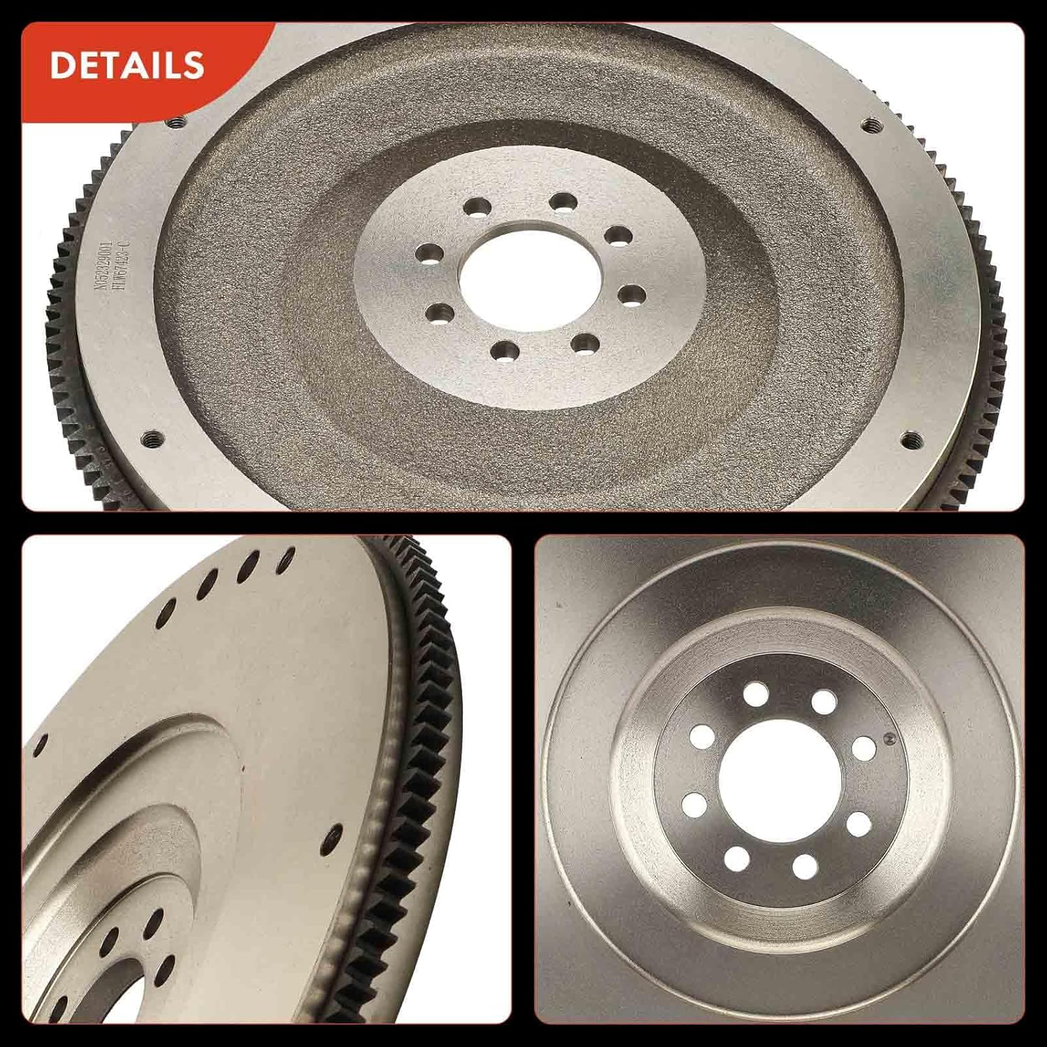 A-Premium Clutch Flywheel Compatible with Dodge Ram 1500 2002-2008, Dakota 2001-2009 & Mitsubishi Raider 2006-2009, 3.7L 4.7L, Manual Transmission, 8 Bolt Holes, 143 Teeth