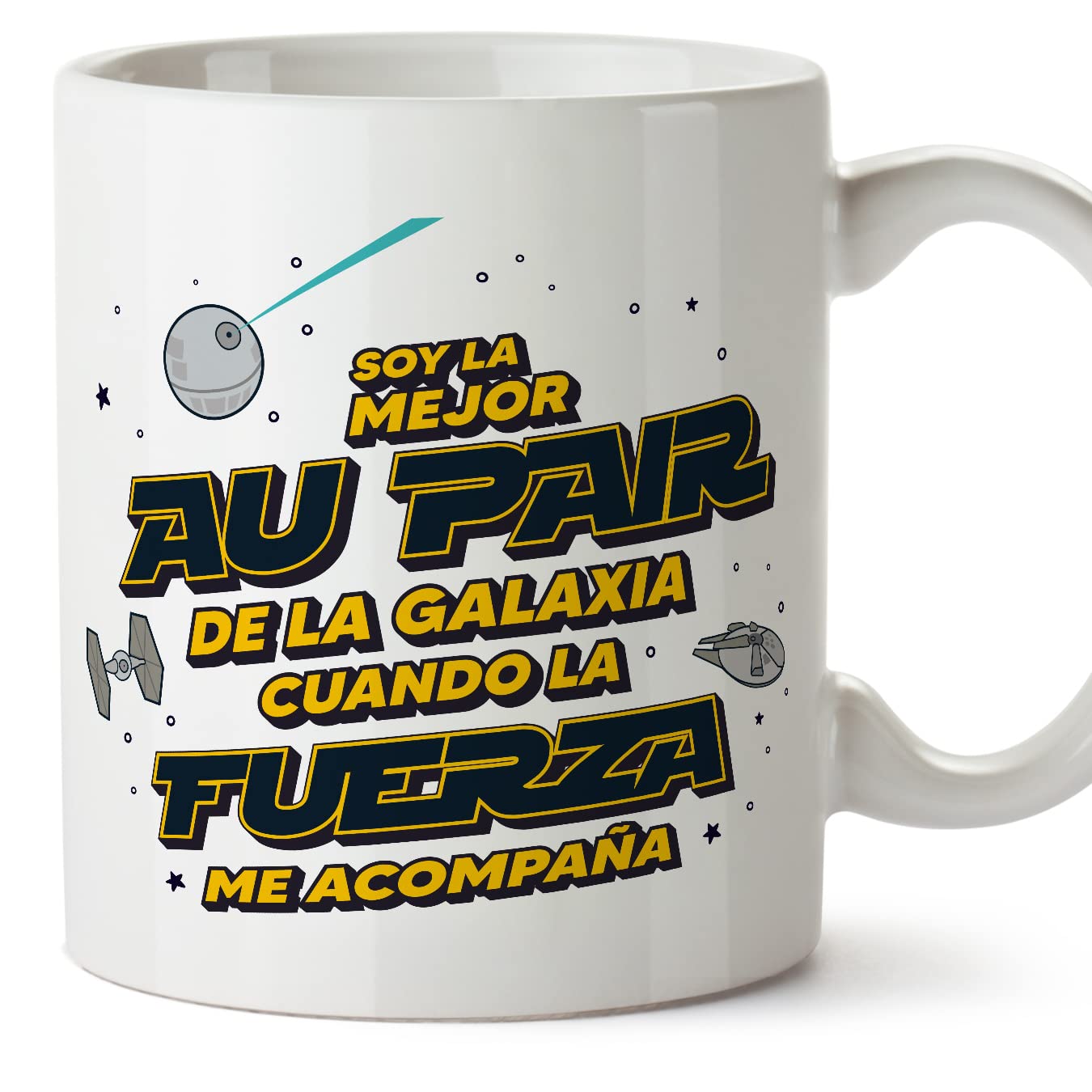 MUGFFINS Tazas para JEFE hombre - En Español - Mejor de la Galaxia Cuando Fuerza me Acompaña - 11 oz / 330 ml - Regalo original y divertido — view 77