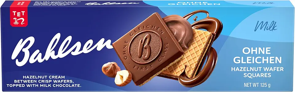 Bahlsen Biscoito Wafer Com Recheio De Torrone De Avelã E Cobertura De Chocolate Ao Leite First Class Caixa 125G