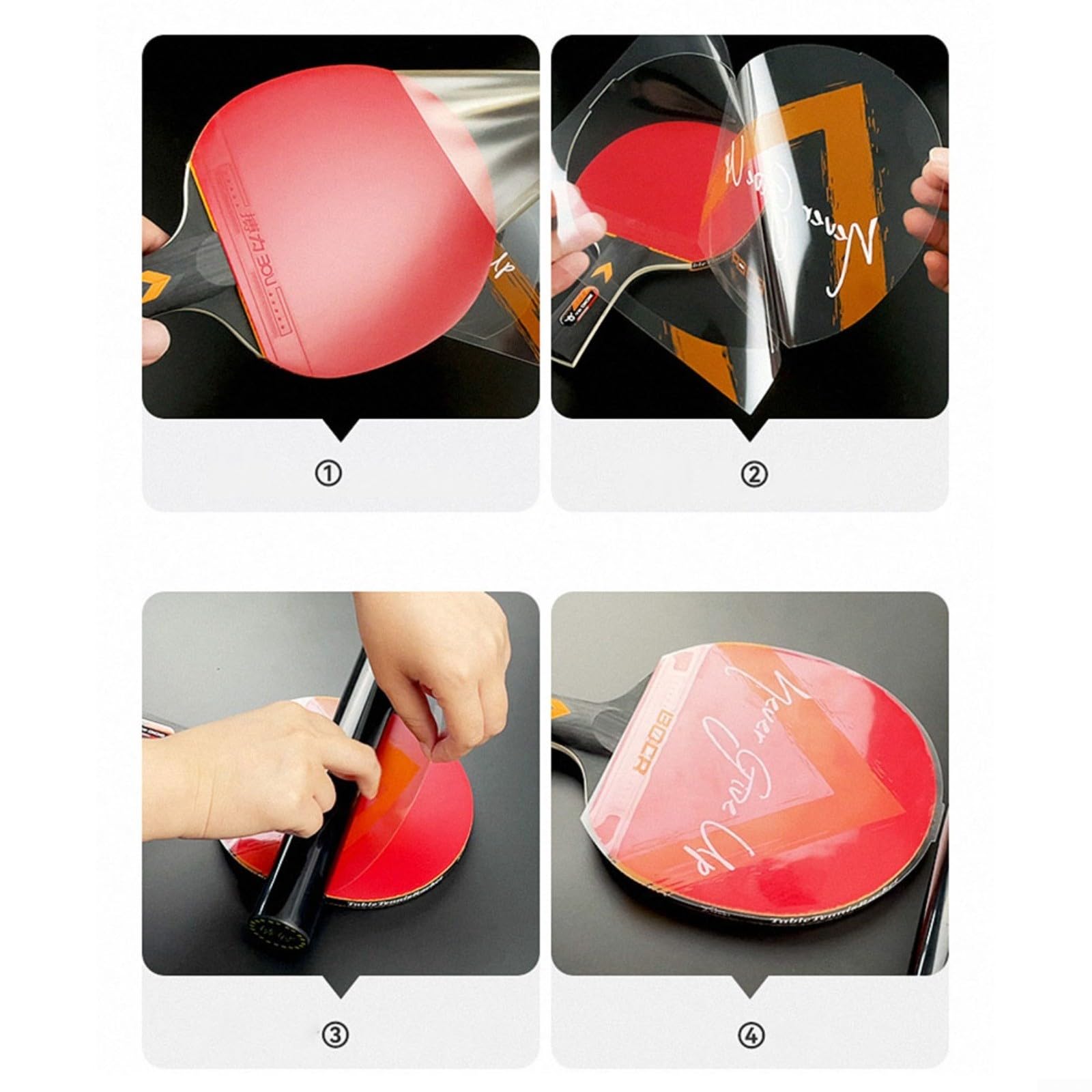Protectores autoadhesivos de goma para tenis de mesa - 2 unidades