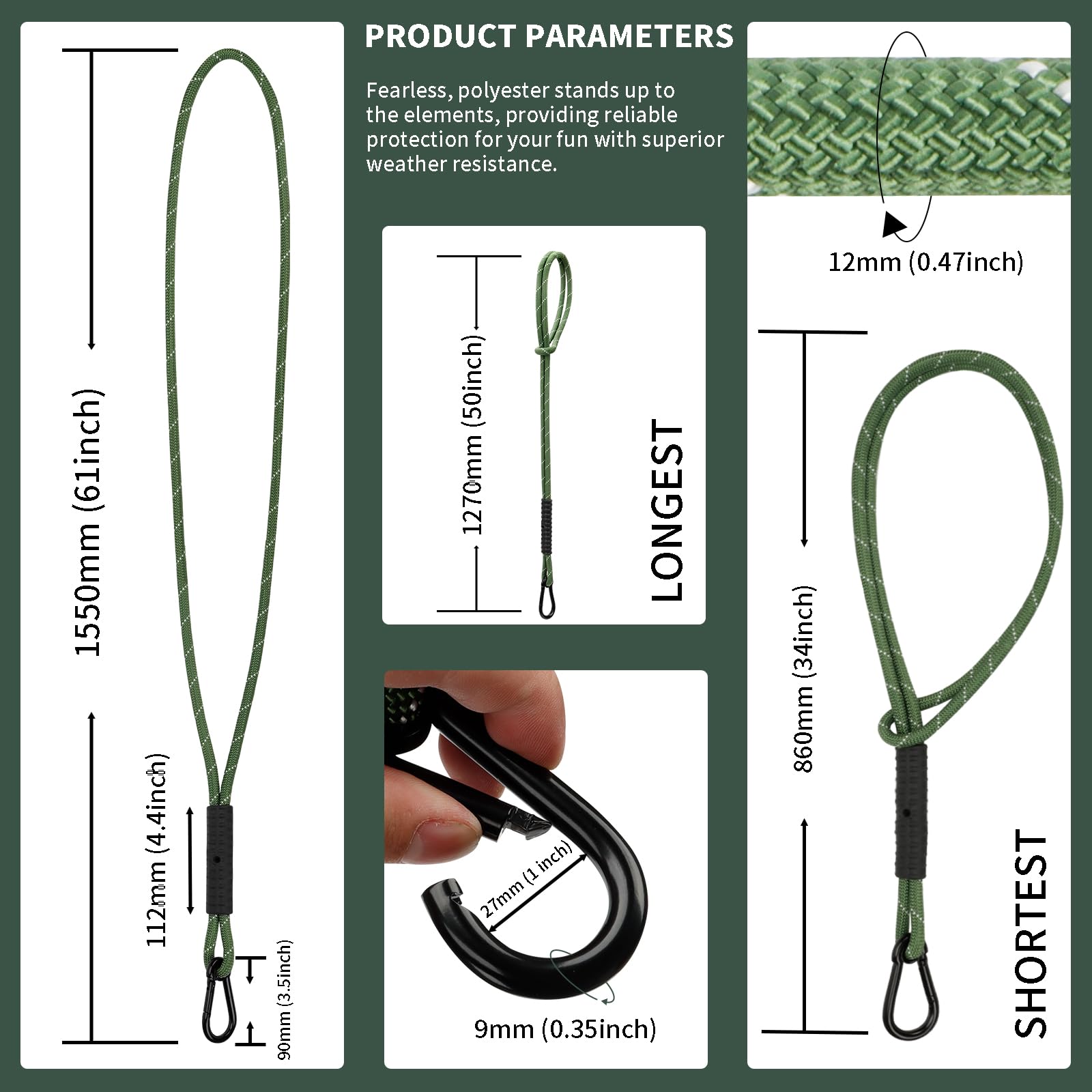 Corde de hamac corde balancoire,154cm hamac arbre corde suspension pour balancelle d'arbre d'escalade avec boucle d'alpinisme,pour balançoire de jardin sport d'escalade,capacité de charge 453kg