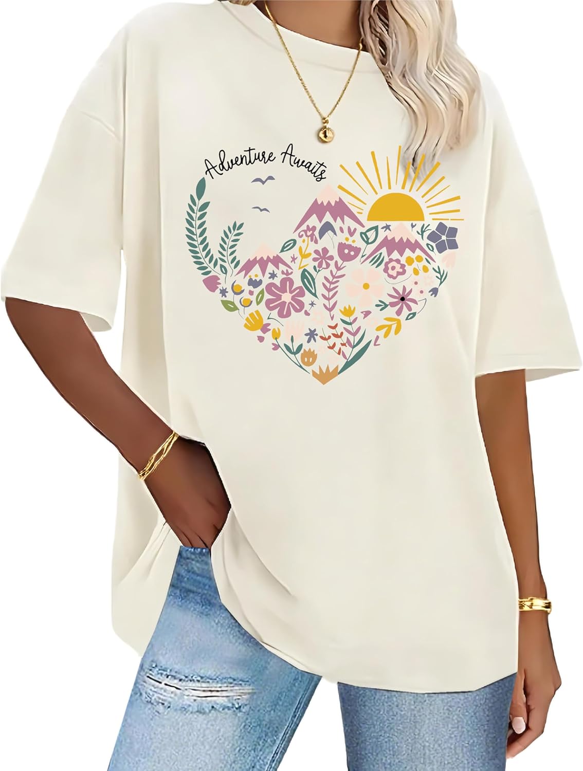 Printed Tshirts Graphic Tees for Women Unisex Adults Adventure T Shirts Hiking Graphic Tees Summer Tops Short Sleeve - Image 6