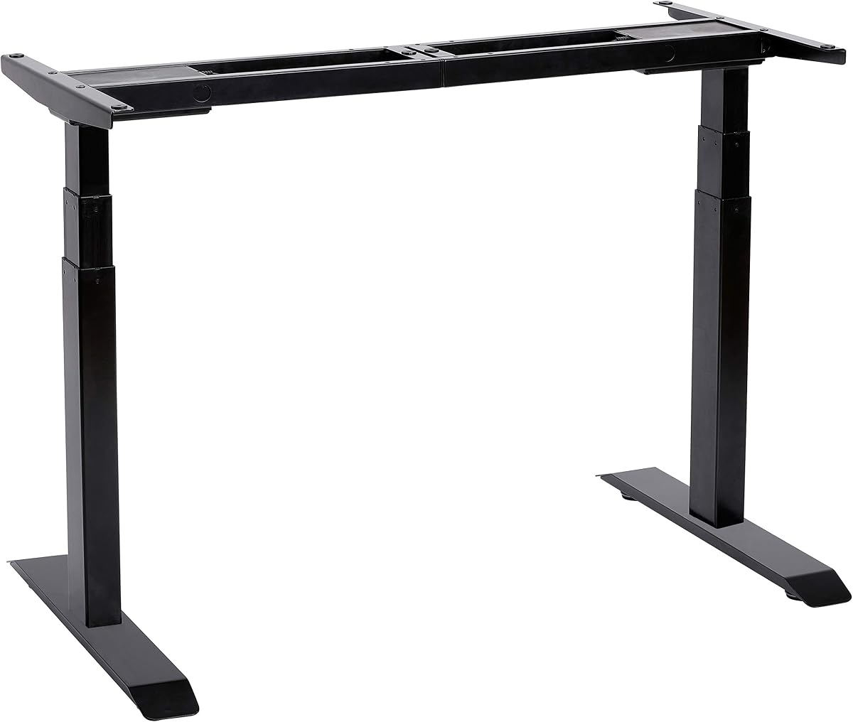 UNICOO Electric Stand Up Desk Adjustable Frame - Dual Motor, 3 Stage Lifting, 4 Memory Keypad, Gray - Fits Top Size 43-78.7x23.6-31.5 inches, Max Load 264lbs (Black)