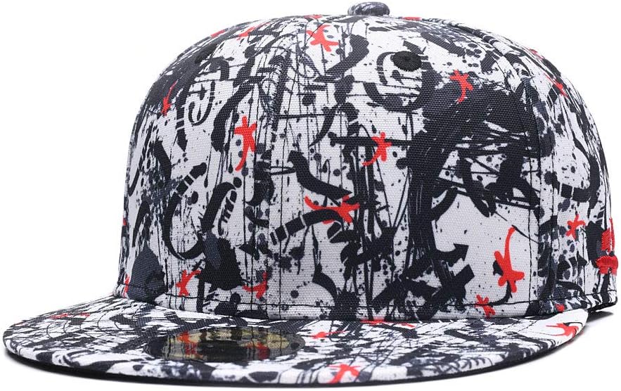 Quanhaigou Snapback Hat for Men Women,Hip Hop Style Colorful Flat Bill Hats Teens Adjustable Baseball Cap