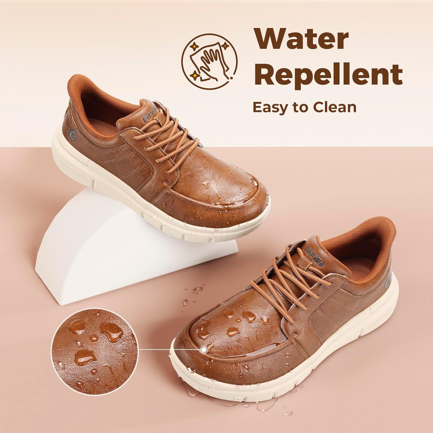 FitVille Wide Slip On Shoes for Men Lightweight Casual Dress Oxfords Shoes Business Walking Sneakers with Arch Support - Image 6