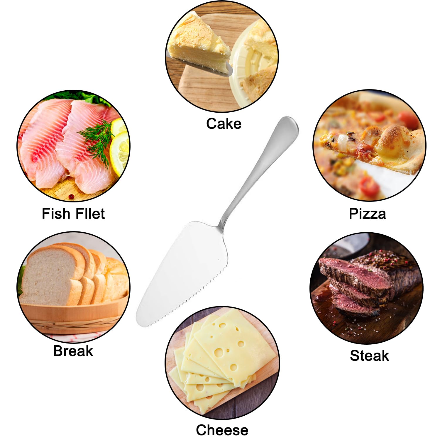 10 Pièces Pelle à Tarte En Acier Inoxydable, Pelle à Gâteau