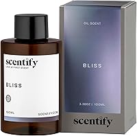 Scentify Bliss Aroma Oil Refill for Diffusers: Eucalyptus, Bergamot, White Tea & Cashmere Musk - Luxurious Relaxing Aromatherapy 100ml