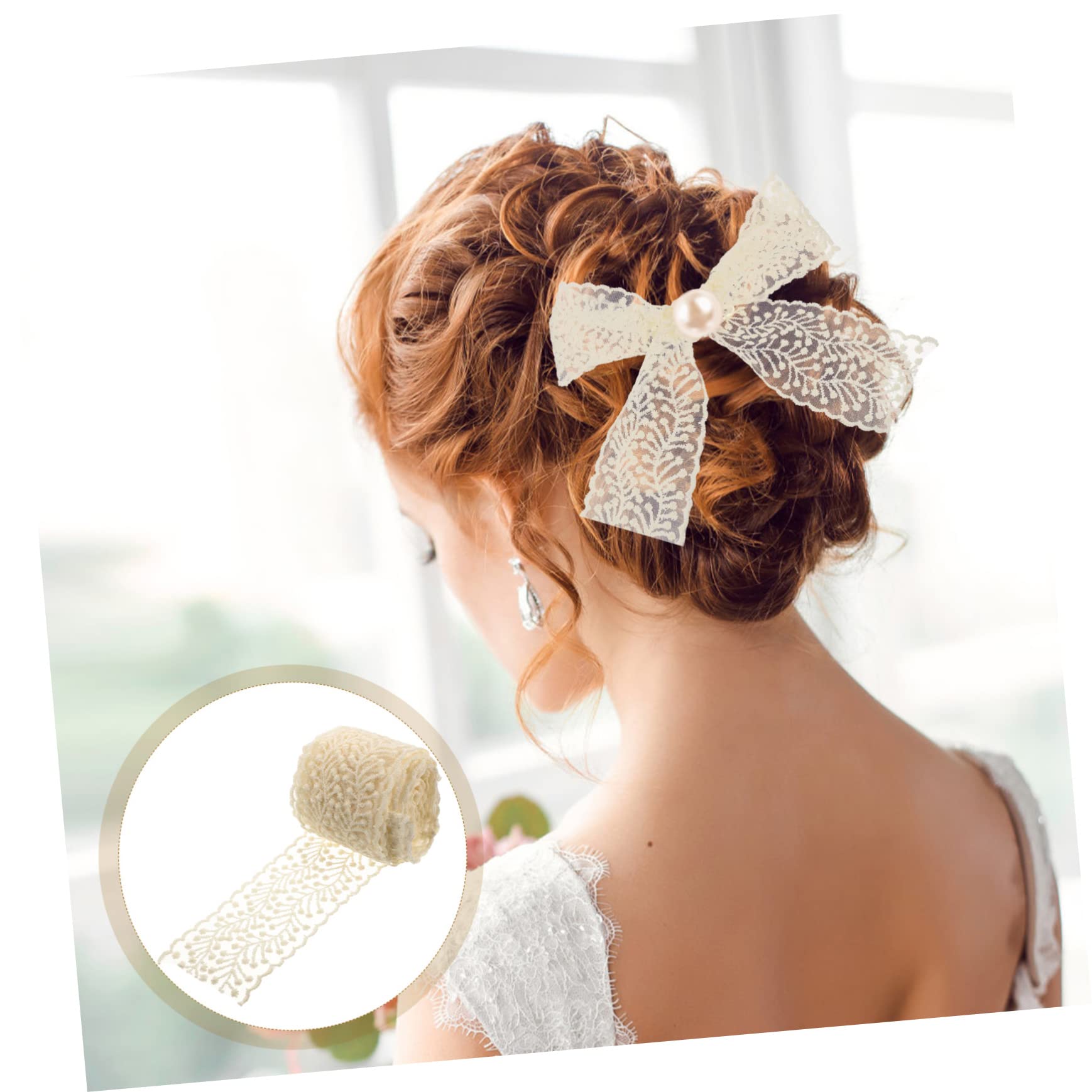 NUOBESTY 5rollos Encaje De Para Manualidades Cinta De Encaje Para Costura Material De Para Accesorios De Cabello Diseño Elegante Para Decoración De Ropa y Artesanías
