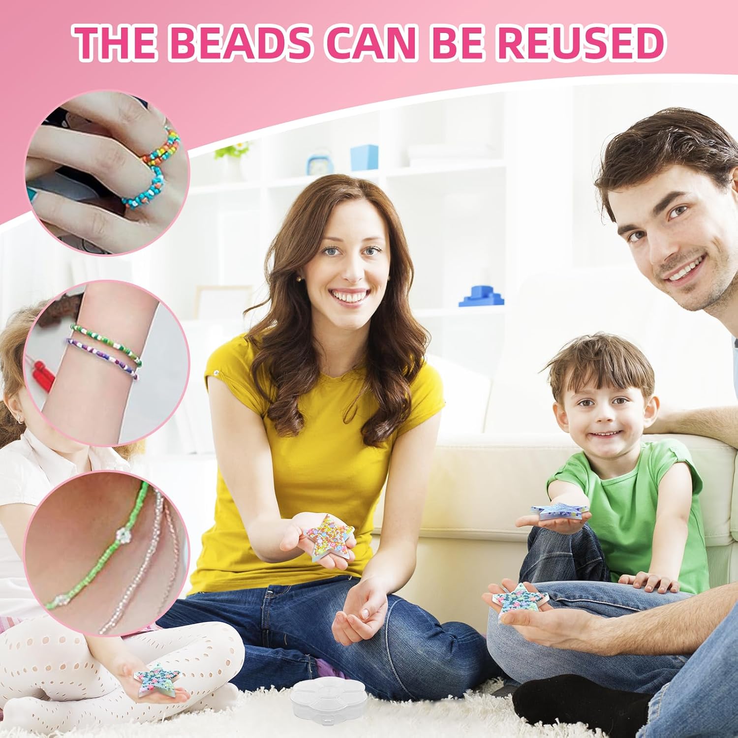 10-Piece Picky Pad, Skin Picking Fidget Toys with DIY Bracelet Picking Pad (Includes Divided Container) – Sensory Fidget Pads for Relieving Anxiety & Dermatillomania, Suitable for Kids & Adults