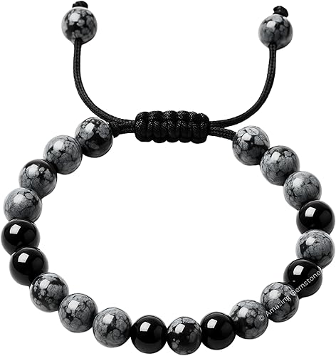 Miniatura 637 de Amazing Gemstone Crystal Bracelet for Women Men's Gifts - Protection Healing Crystal Bracelet - 8mm Gemstone Beaded Adjustable Bracelet Pulseras