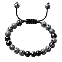 Vista 624 de Amazing Gemstone Yaxaite Bracelet for Women Men's Gifts - Protection Healing Crystal Bracelet - 8mm Gemstone Beaded Adjustable Bracelet Pulseras