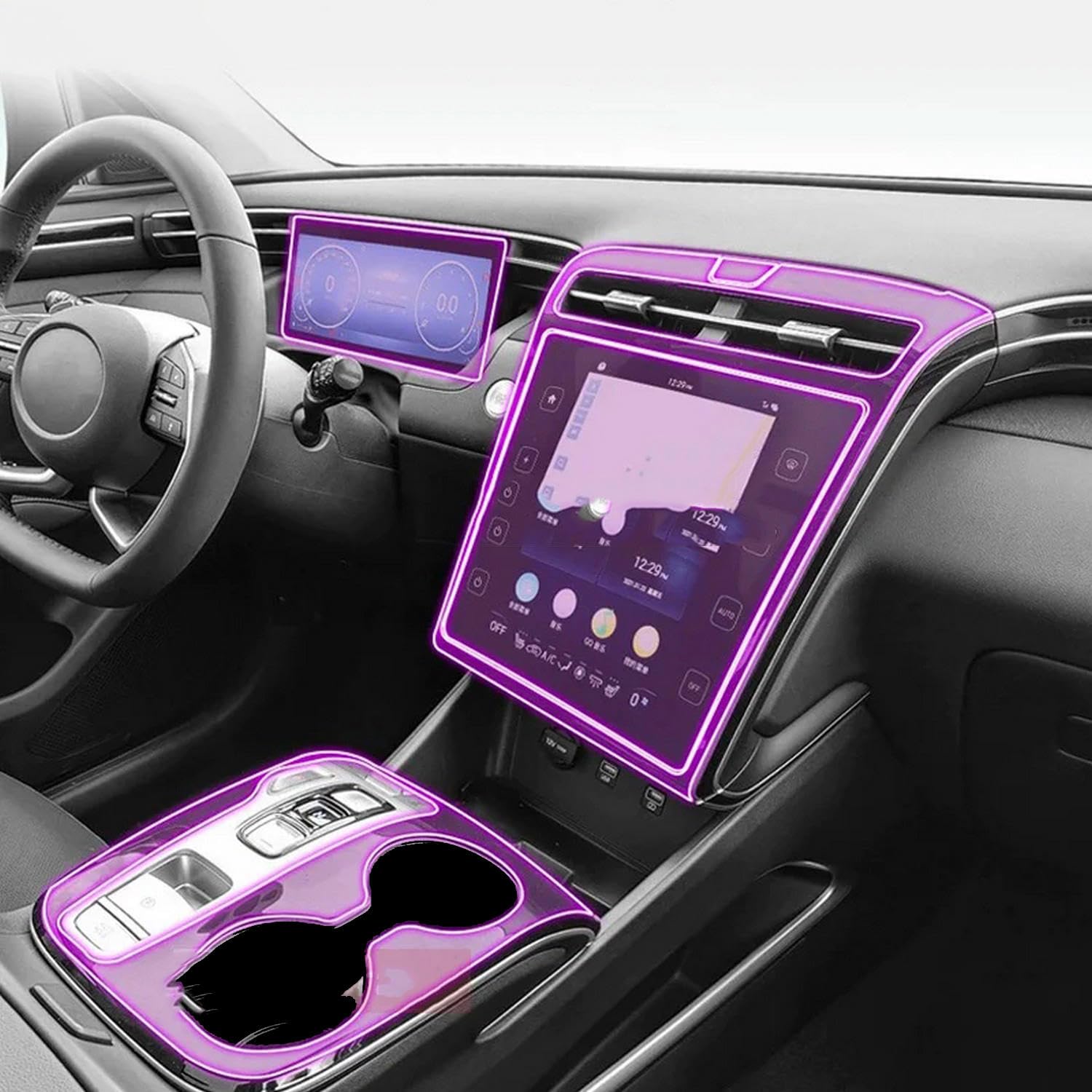 Film protecteur TPU Tucson NX4 N Line protecteur d'habitacle auto
