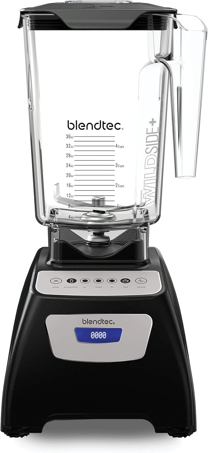 Blendtec Classic 570 Blender and 90 oz WildSide+ Blending Jar - Kitchen Blender - Black
