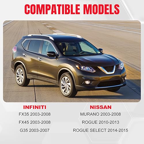 Miniatura 7 de 81068 - Manija exterior cromada para puerta, lado delantero izquierdo del conductor, compatible con Infiniti FX35 FX45 03-08, G35 03-07 | Compatible