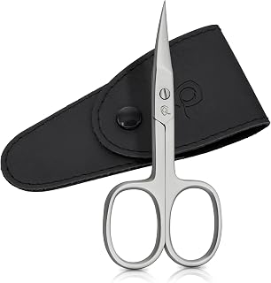 marQus Solingen Curved Nail Scissors - Extra Sharp Precision Stainless Steel for Fingernails, Toenails, Cuticles & Manicure Pedicure with Stylish Case