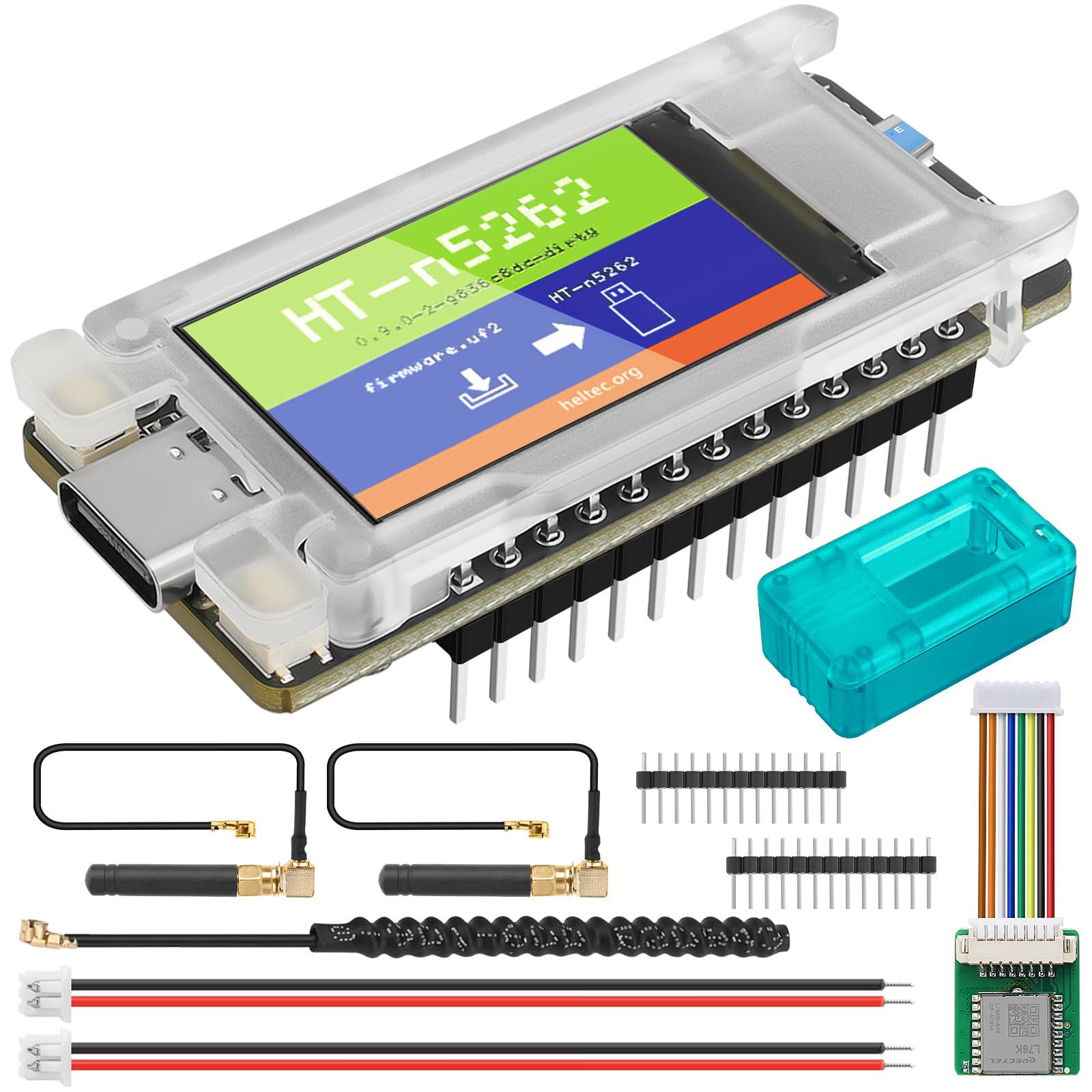 Mesh Node T114 con custodia protettiva e modulo GPS, nRF52840 MCU SX1262 LoRa Chip, supporta 868MHz LoRa, Bluetooth 5.0, display TFT LCD da 1,14 pollici, compatibile con Meshtastic Arduino