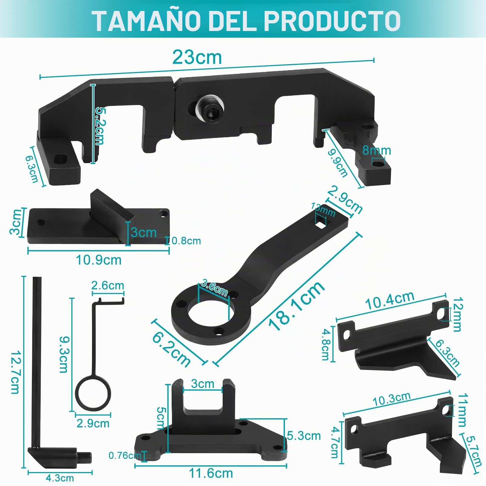 lalago 8pzs Herramienta de Correa de Distribucion de Motor, Correa Dentada, Herramientas de Ajuste de Motor de Gasolina Compatible con Peugeot, Opel, PSA, Citroën, Toyota 1.0/1.2 VTi 108 208 308 2008