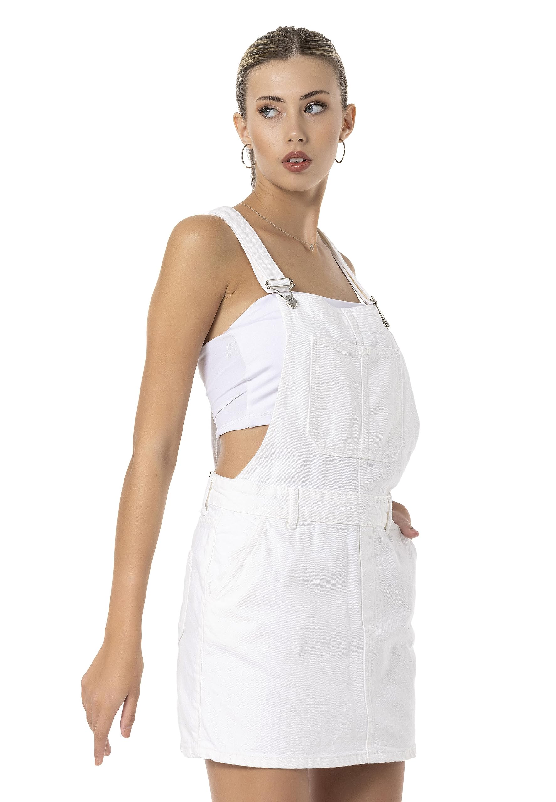 Redbridge Vestido de peto para mujer, falda vaquera, mono de algodón