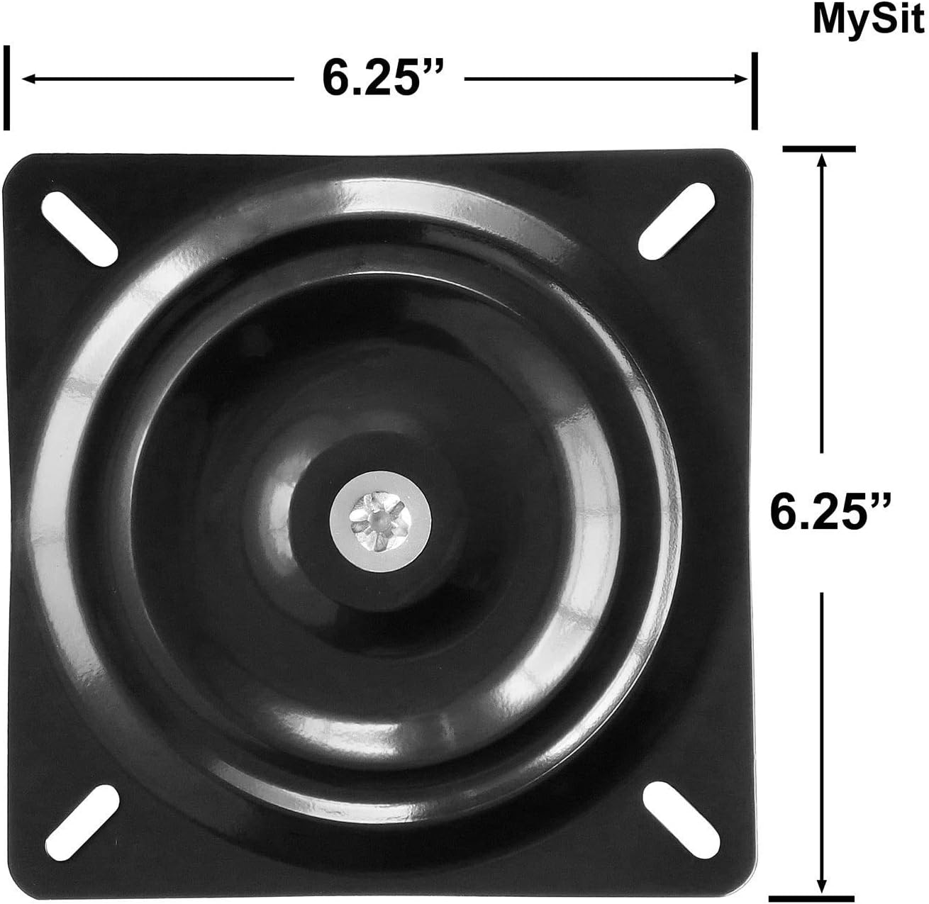 MySit 6.25″ Bar Stool Swivel Plate Replacement,Square Swivel Mechanism