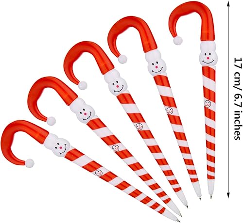 Miniatura 2 de Outus 30 bolígrafos de Navidad a granel, regalos de Navidad en forma de bastón de caramelo, regalos de Navidad para compañeros de trabajo,