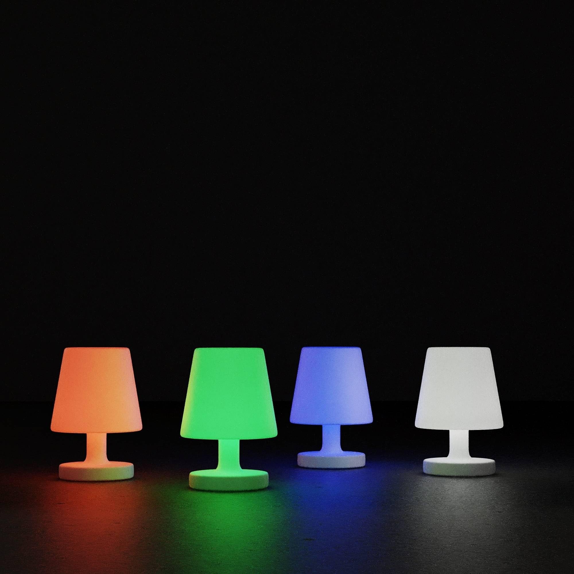 Lampe LED décorative rechargeable RGBW 6 W sans fil avec télécommande 16 couleurs étanche IP65 pour jardin terrasse