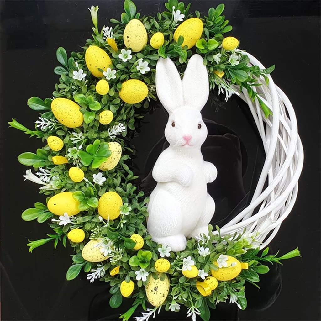 Guirlande Artificielle Eucalyptus Séché, Décoration Florale Lapin Décoration de Lapin Accessoires de décoration for la Maison Fête d'anniversaire Mariage Fournitures for la Maison(Giallo)