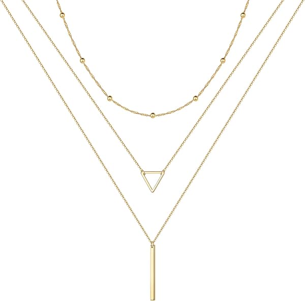 Affordable 14K Gold Plated Layered Necklace Set That Looks More Expensive Than It Costs