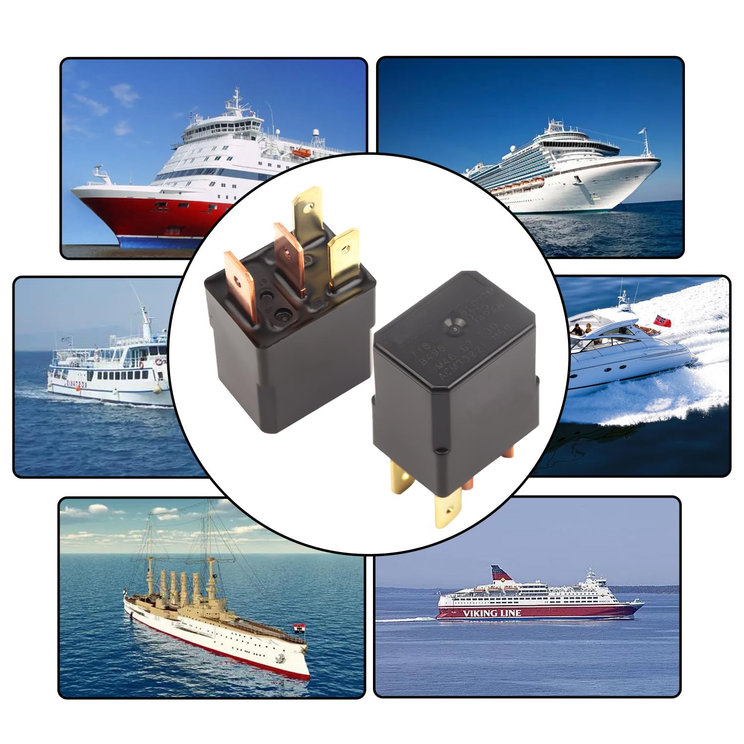 5x Relais CM1AF-R-12V 35A 4-polig - ACM32221