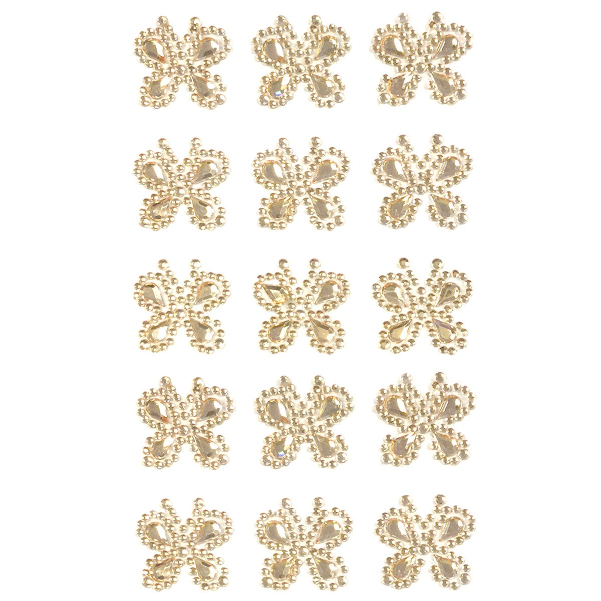 Strass adhésifs papillon Champagne Wrapables pour décoration