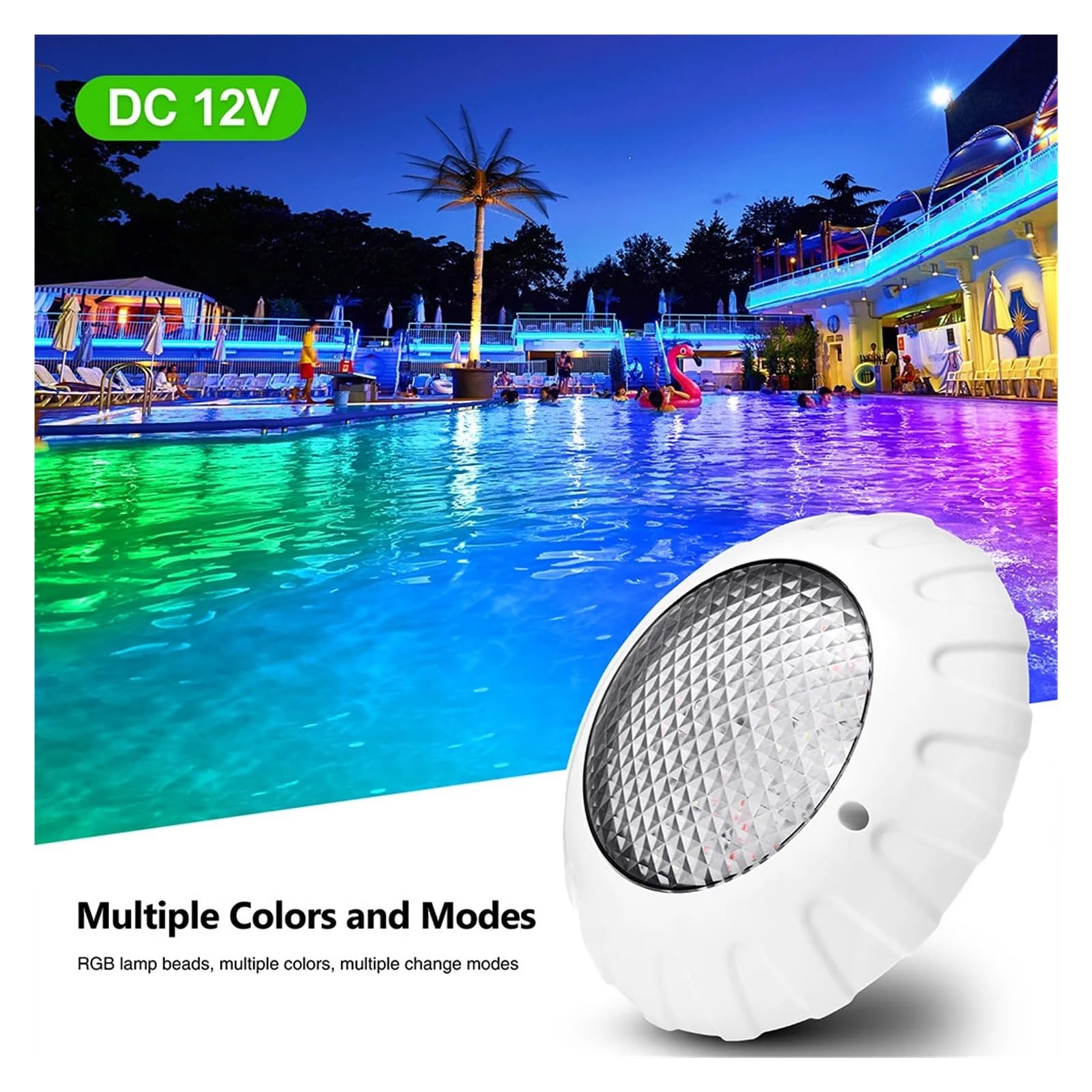12V LED Zatapialna Lampa Basenowa RGB Pilot Ścienny Podwodna Lampka Nocna Wodoodporny Reflektor Fontannowy Do Wystroju Tworzenie Atmosfery