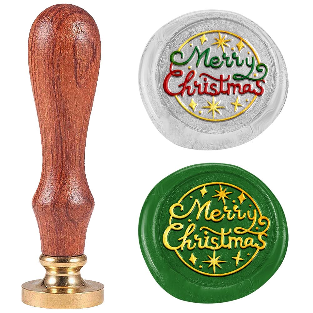 DELORIGIN 1" Wax Seal Stamp "Merry Christmas"