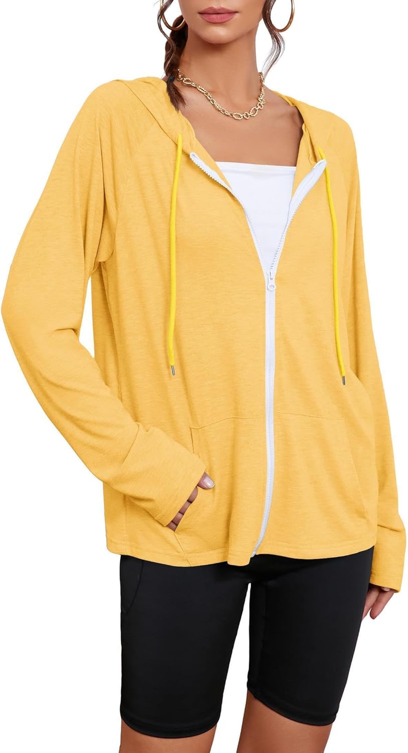 TASAMO Zip Up Hoodie Women Oversized Sweatshirt Long Sleeve 2026 Comfy Lightweight Outfit Jackets Workout Clothe - Image 7