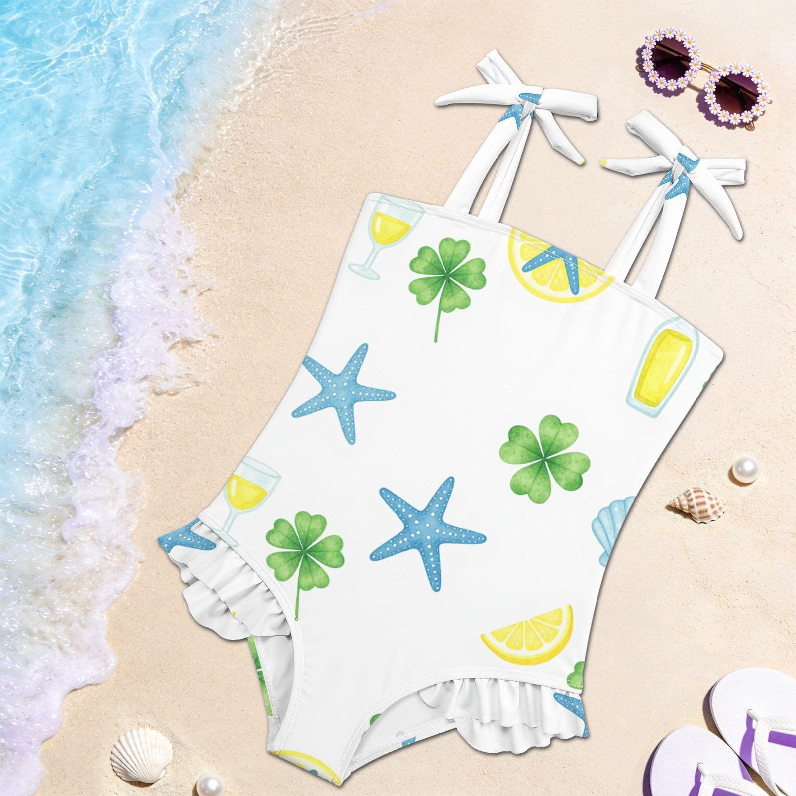 FRODOTGV Costume da bagno intero ad asciugatura rapida, costume da bagno da spiaggia per neonata