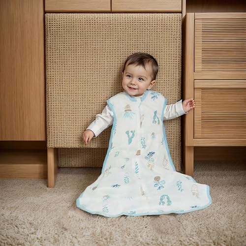 Miniatura 4 de Saco de dormir de muselina para niños pequeños de 0.5 TOG GRANDE, saco de dormir ligero y transpirable, manta de verano para 3 a 5 años, sacos de