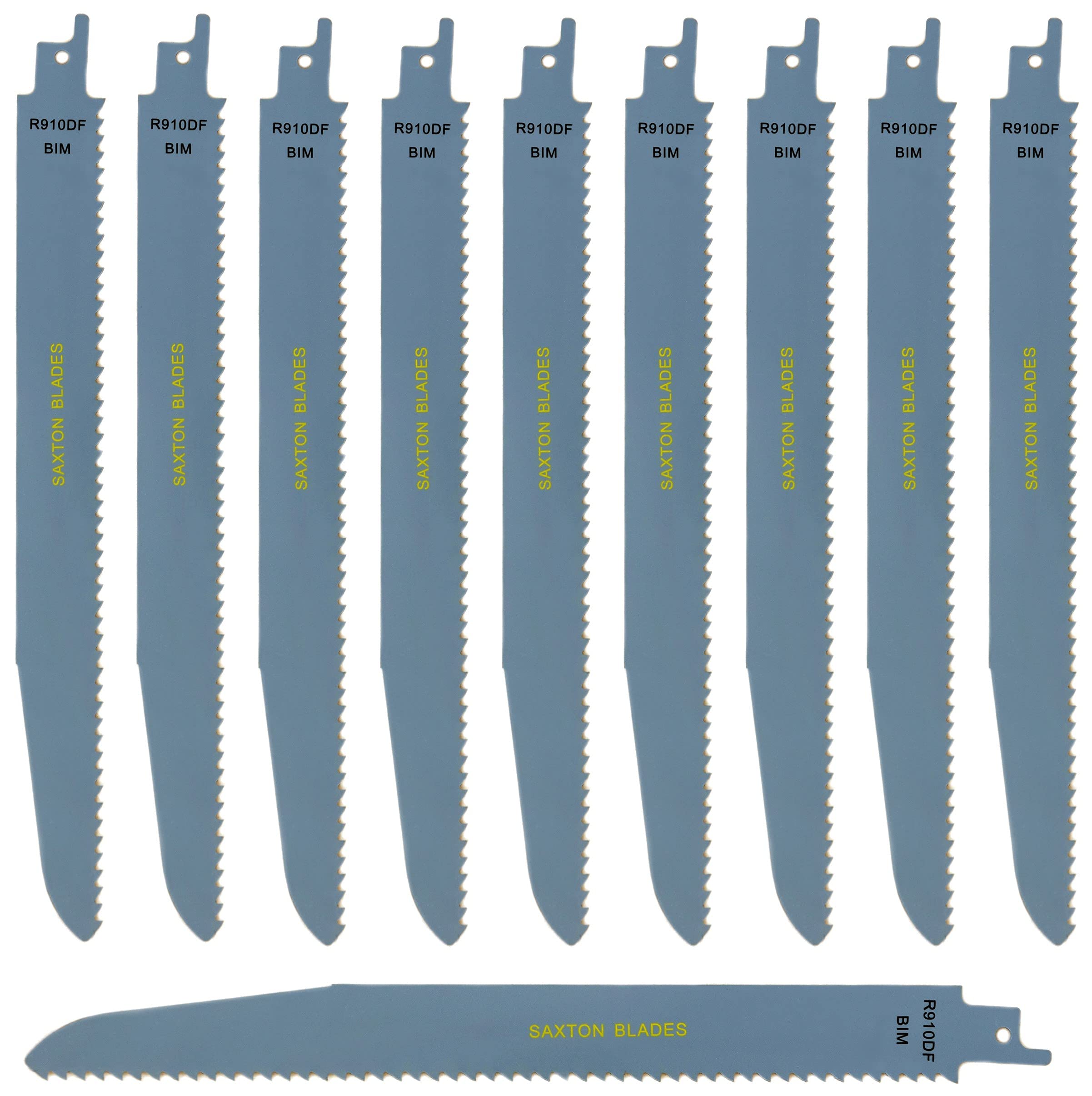 Saxton Blades Gray 10X Saxton R910df Reciprocating Saw Demolition Blades Wood Metal Fit Bosch Dewalt Makita