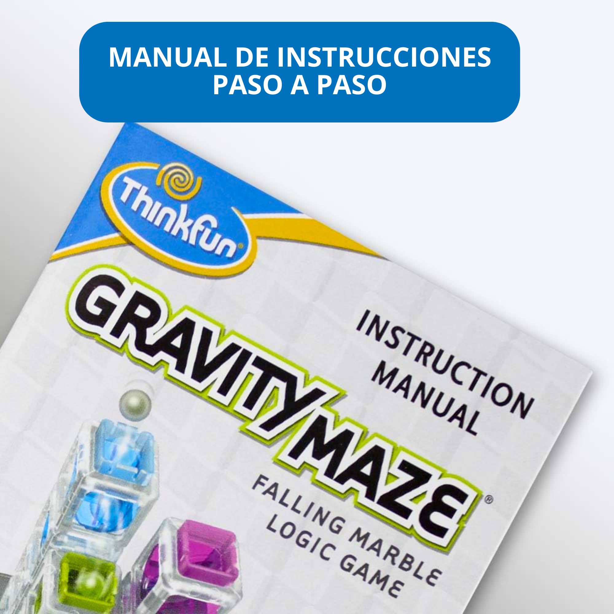 ThinkFun - Gravity Maze | Regalo Niño 8 Años | Juegos de Mesa Niños 8 Años o Más | Circuito Canicas | Marble Run Logica con 60 Desafios | Juegos Niños