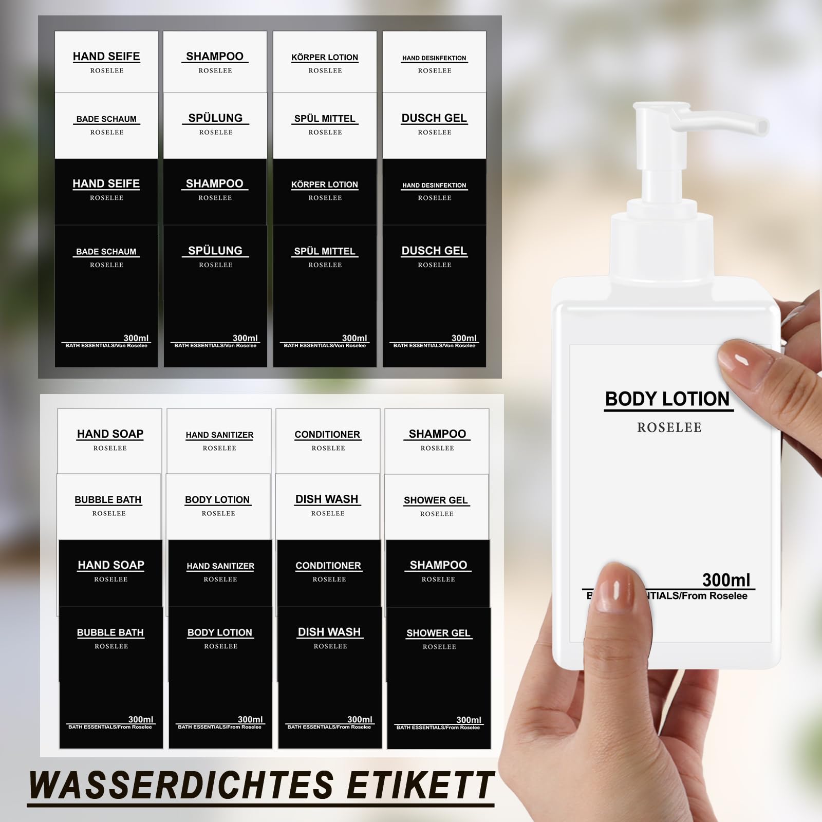 Dispenser Sapone Automatico Da Parete – 300 Ml, Senza Fori, Con Display Temperatura, Bianco Gel - 5