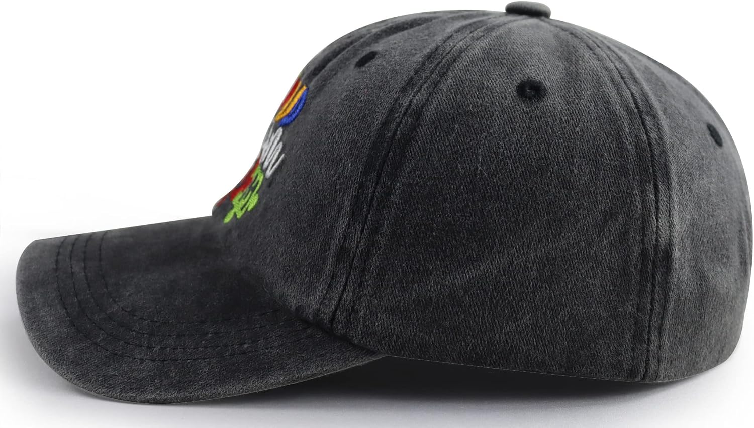 Proud Autism Mom Hat for Women, Adjustable Washed Cotton Embroidered Autistic Puzzle Piece Mama Baseball Cap - Image 4